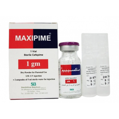 MAXIPIME 1000 MG ( CEFEPIME ) POWDER FOR SOLUTION FOR IV / IM INJECTION VIAL